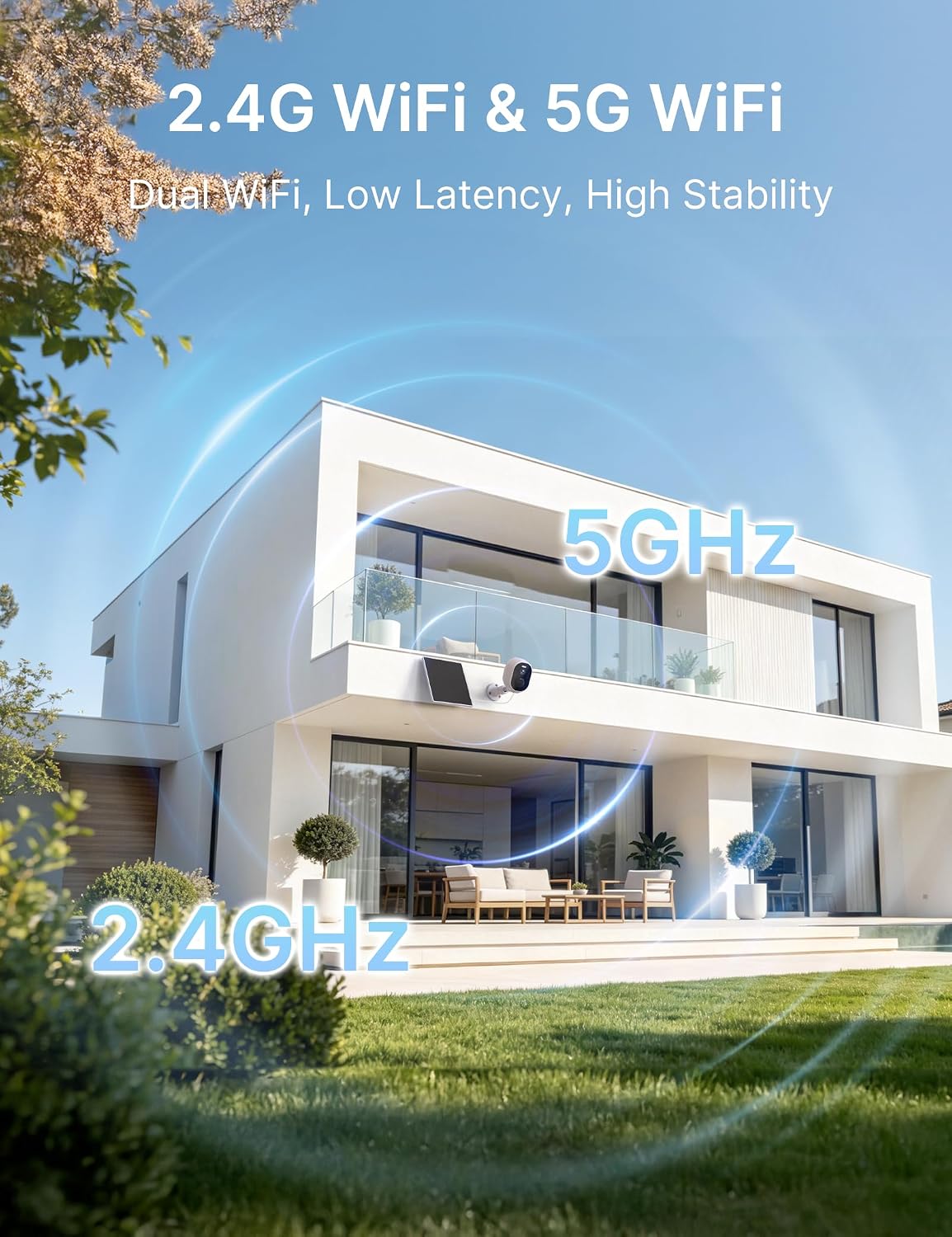 Advanced Solar Security Camera - Wireless 2K HD Outdoor Surveillance with Color Night Vision & AI Motion Detection