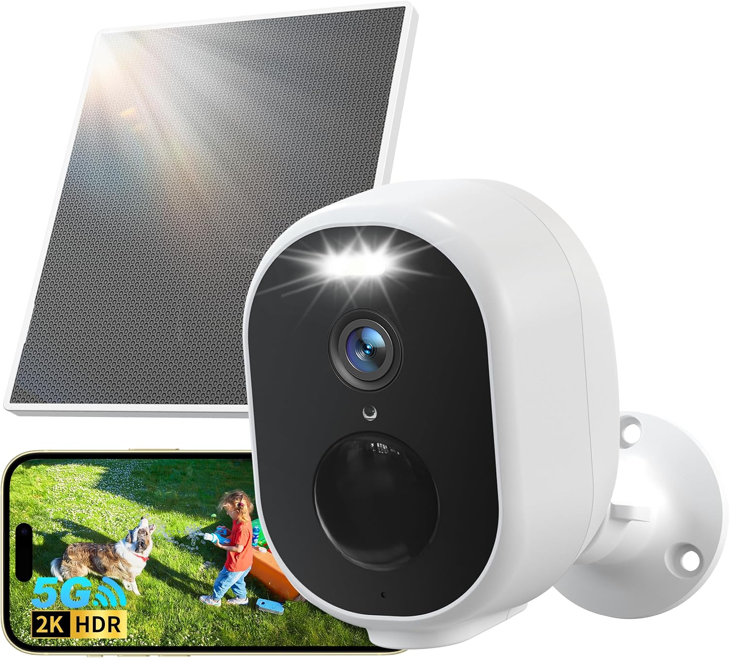 Advanced Solar Security Camera - Wireless 2K HD Outdoor Surveillance with Color Night Vision & AI Motion Detection