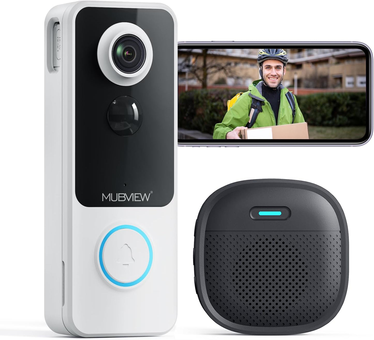 Advanced Wireless Video Doorbell with 1080P HD, 2-Way Talk, Night Vision & Smart Detection - No Subscription Needed!